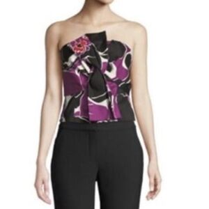 NWOT TRINA TURK Floral Strapless TOP size 8
